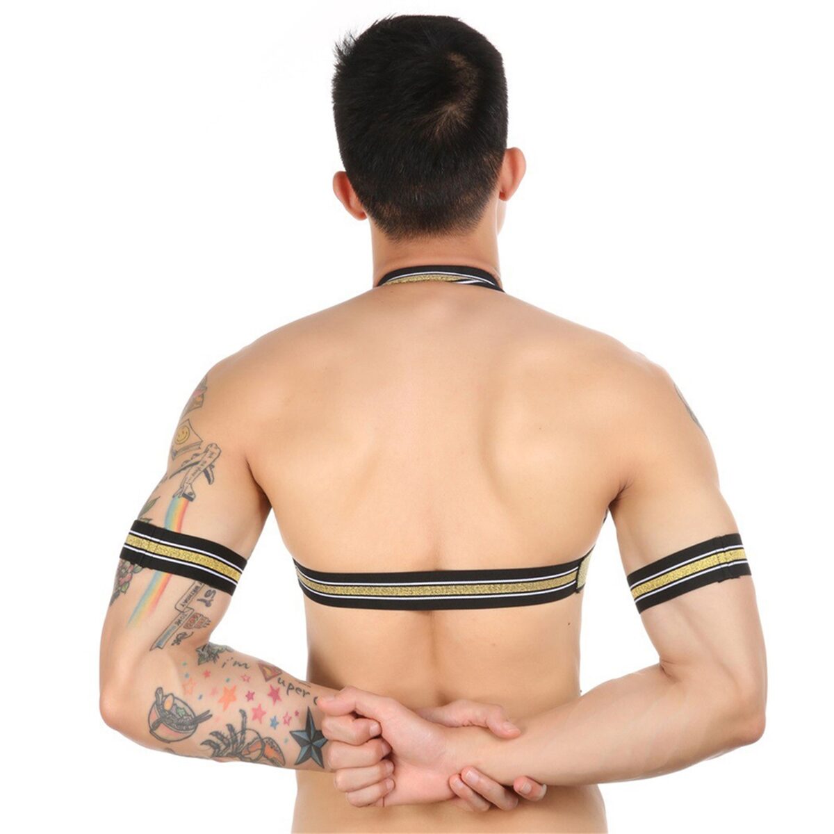 Men's Disco Tight Belly Band Nightclub Halter Chest Strap