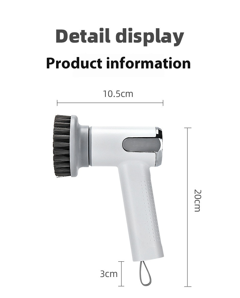Multifunctional Smart Display Electric Cleaning Brush Wireless Kitchen Sink Cleaning Brush Waterproof Electric Pot Brush Cleaning Tool