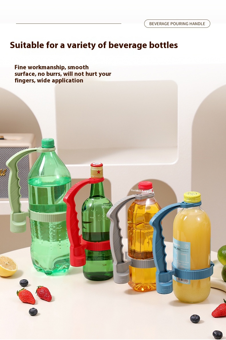 Beverage Bottle Handle Holder Adjustable Pouring Handle Organizer Multi-Use Oil Bottle Handle Holder Kitchen Storage Kitchen Gadgets