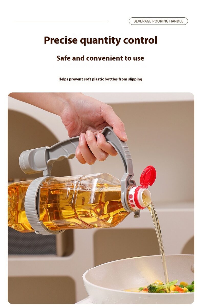 Beverage Bottle Handle Holder Adjustable Pouring Handle Organizer Multi-Use Oil Bottle Handle Holder Kitchen Storage Kitchen Gadgets