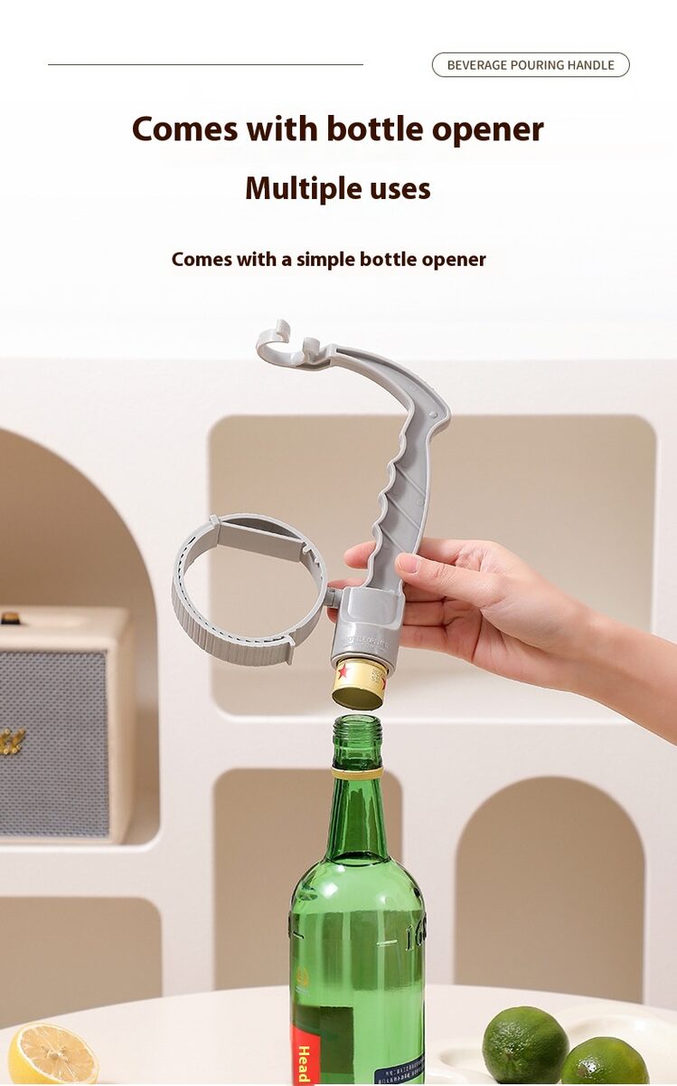 Beverage Bottle Handle Holder Adjustable Pouring Handle Organizer Multi-Use Oil Bottle Handle Holder Kitchen Storage Kitchen Gadgets