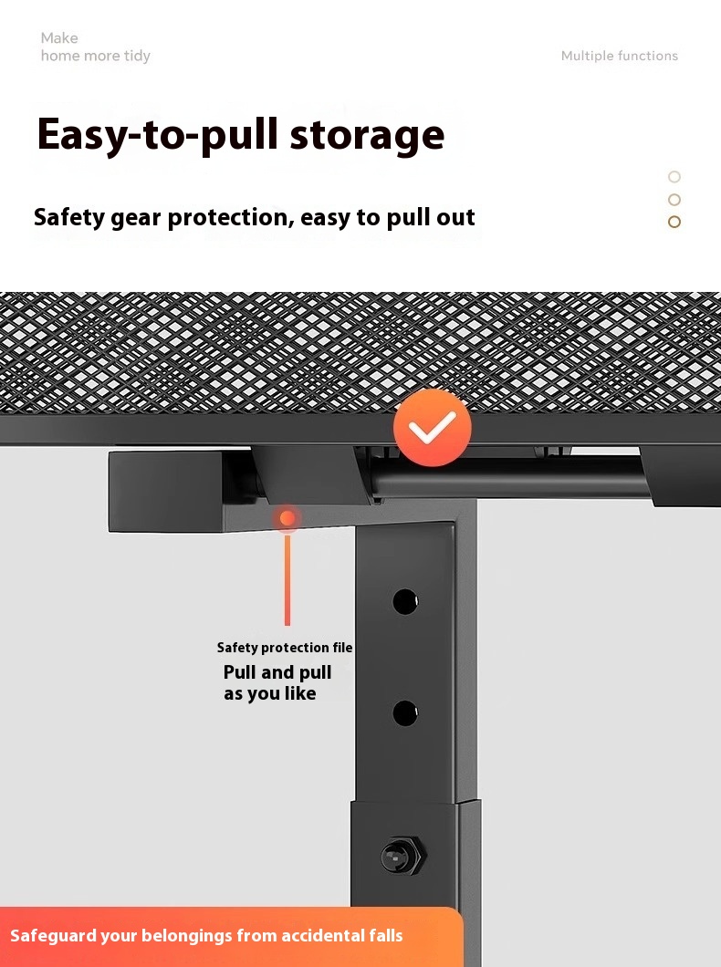 Pull-out Double-layer Lath Drawer Kitchen Cabinet Spice Jar Pull-out Basket Retractable Storage Rack